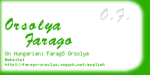 orsolya farago business card